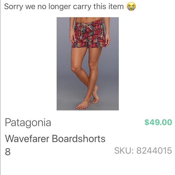 Patagonia NWOT Wavefarer Board Shorts size 8 - Picture 6 of 6